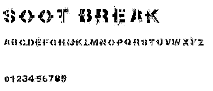 soot break font